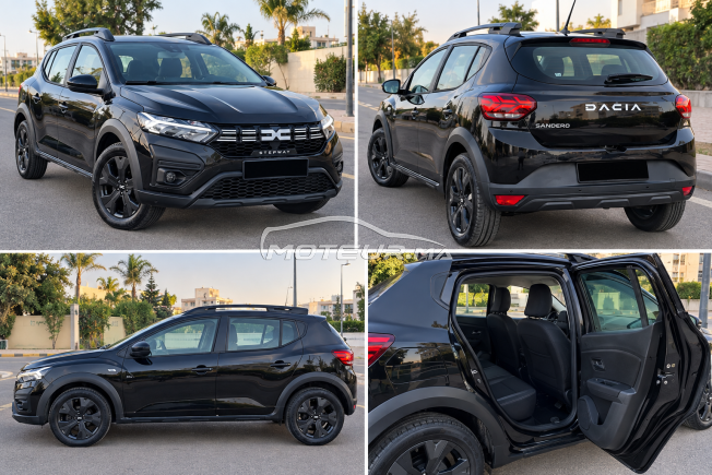 À vendre Dacia Sandero Stepway année 2024, couleur noire, première main.