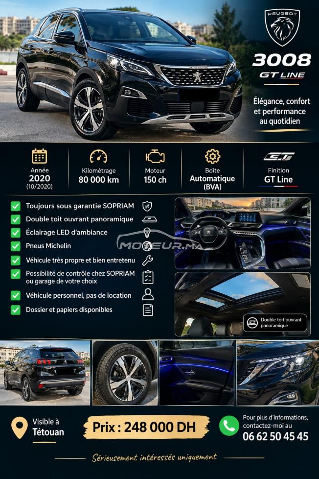 Peugeot 3008 GT Line – 2020 – 150 ch – BVA