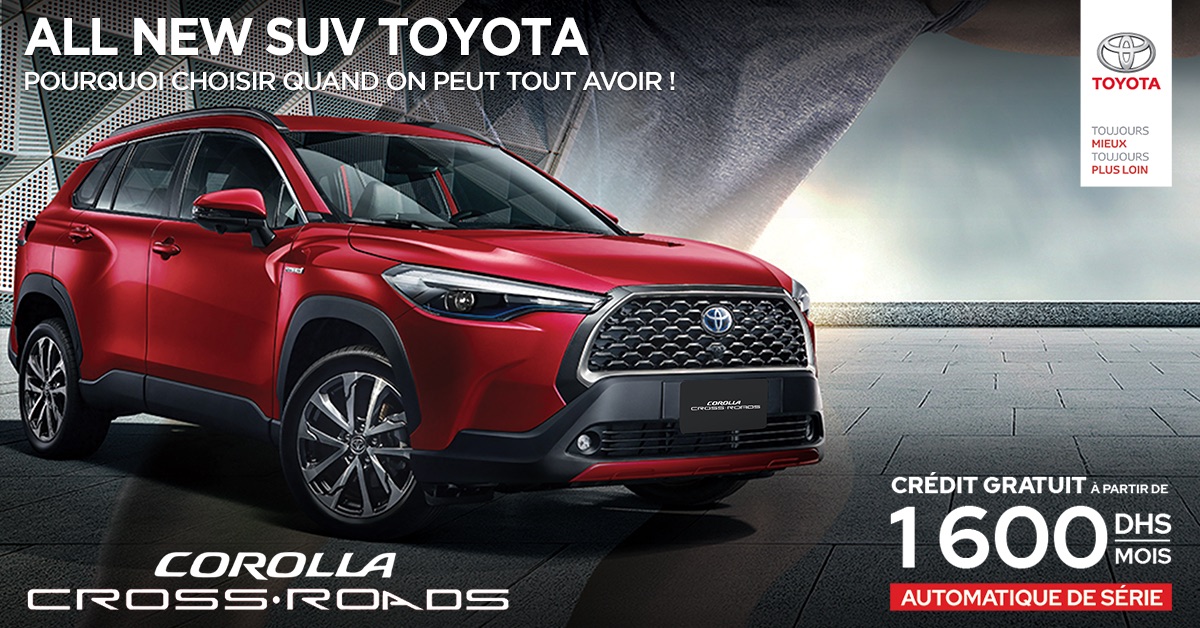 TOYOTA DU MAROC dévoile le Nouveau Corolla Cross Roads, le Nouveau SUV compact au design distingué et élégant
