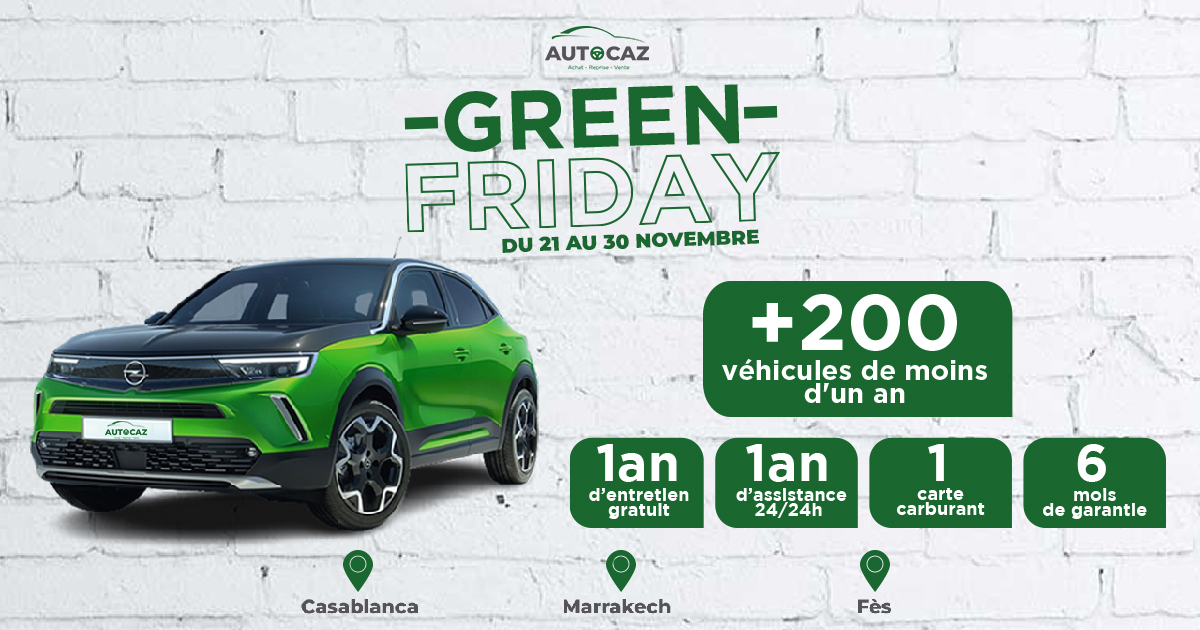 Autocaz célèbre ses 5000 véhicules vendus  avec le "Green Friday"