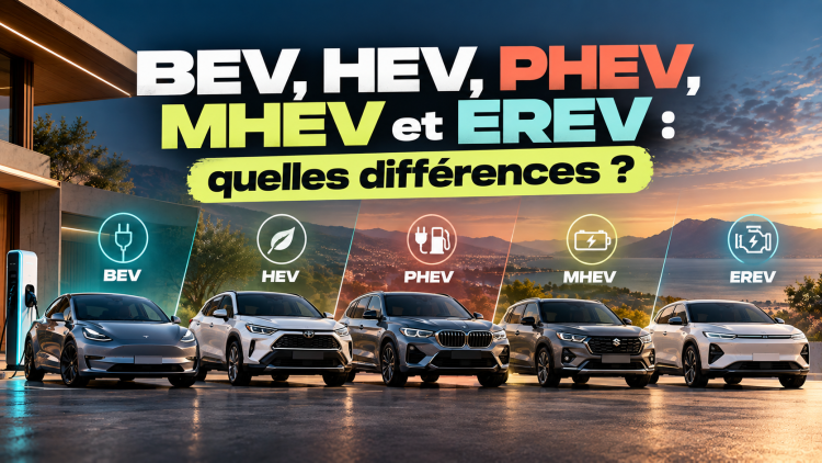 BEV, HEV, PHEV, MHEV et EREV : quelles différences ?