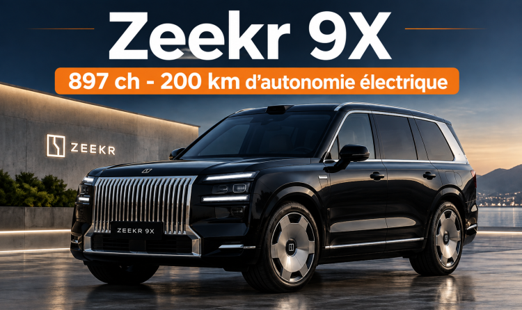 Zeekr 9X (2026) : le SUV hybride rechargeable de 897 ch qui promet près de 200 km en mode électrique